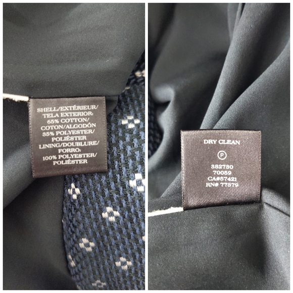 Ann Taylor Diamond Jacquard Skirt Blue size 12P - Picture 6 of 10